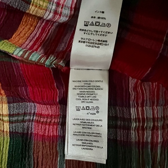 NWT Lauren Ralph Lauren Women’s Sleeveless Plaid Crinkle Cotton Dress Size 8 - Picture 11 of 13